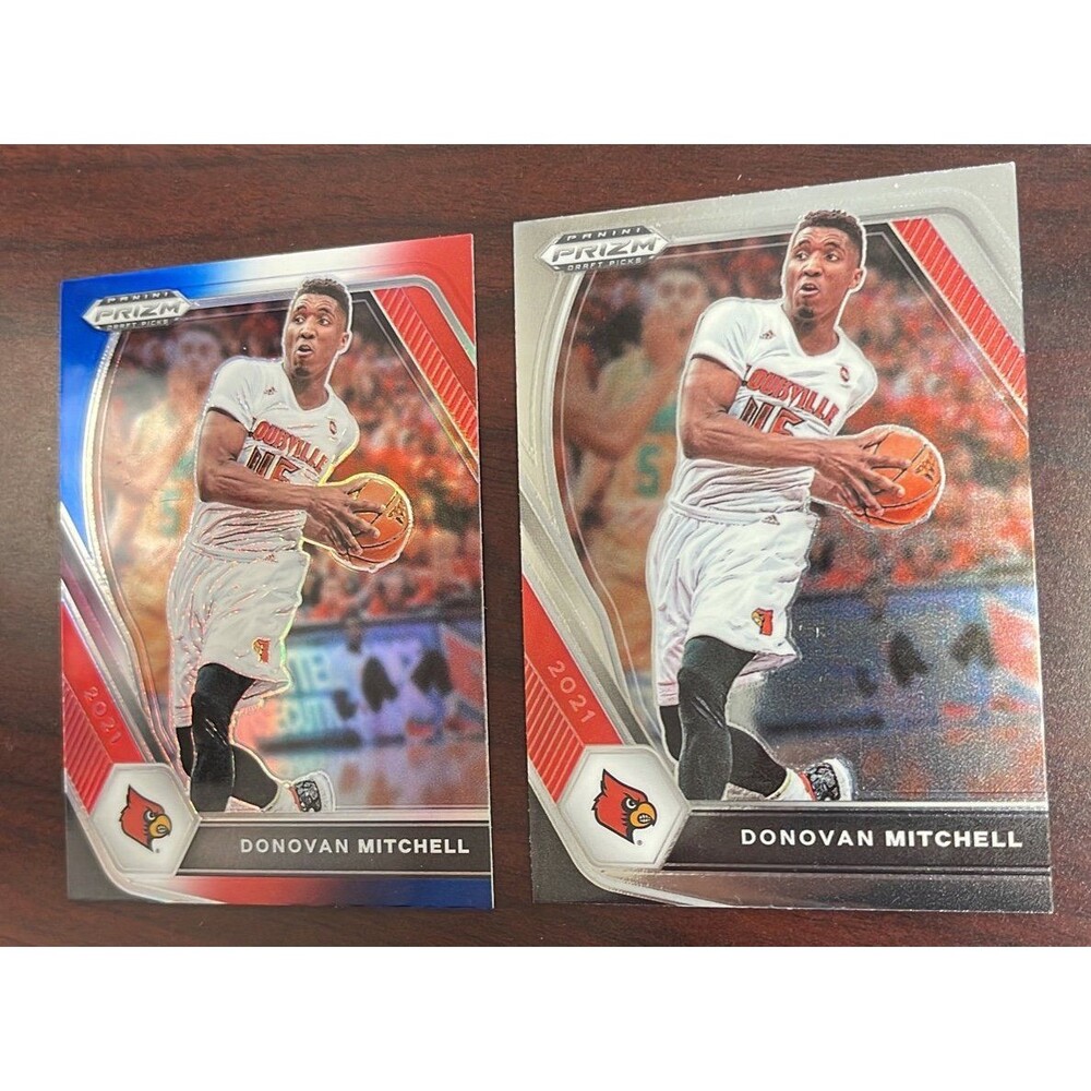 Donovan Mitchell Louisville Draft picks 2 card lot